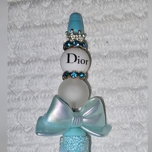 Blue Bow and Designer Inspired Pen
